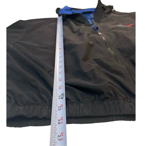 Greg Norman Windbreaker, Full Zip, Packable Hood, Men’s, Blue/Black, Size Large - Picture 4 of 12